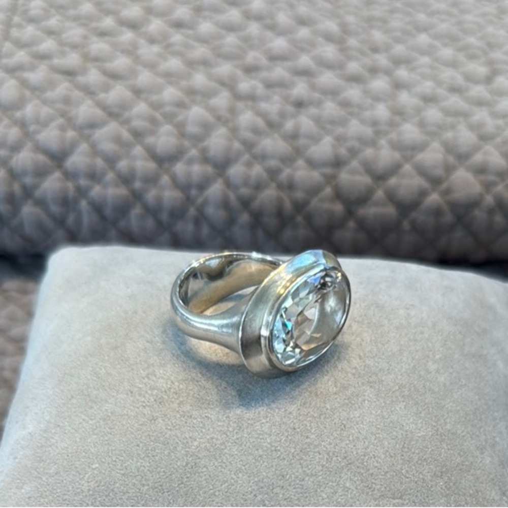 Belle bague en argent 925 avec Crystal blanc